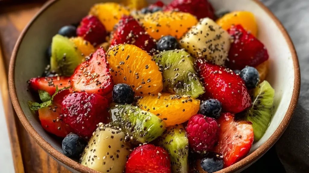 Winter Fruit Salad with Orange Poppy Seed Dressing