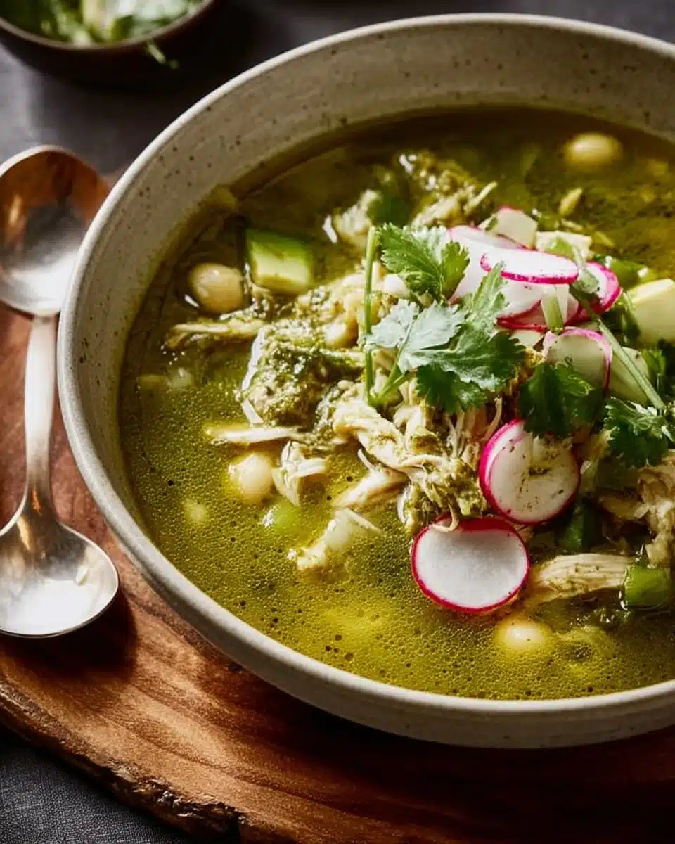 Chicken Pozole Verde Soup (Mexican Green Pozole)
