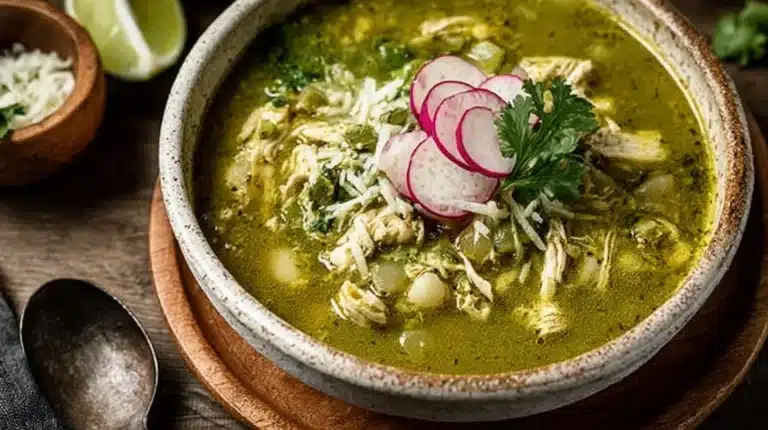 Chicken Pozole Verde Soup (Mexican Green Pozole)