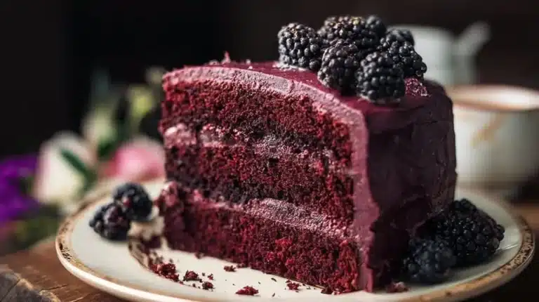 Blackberry Velvet Cake