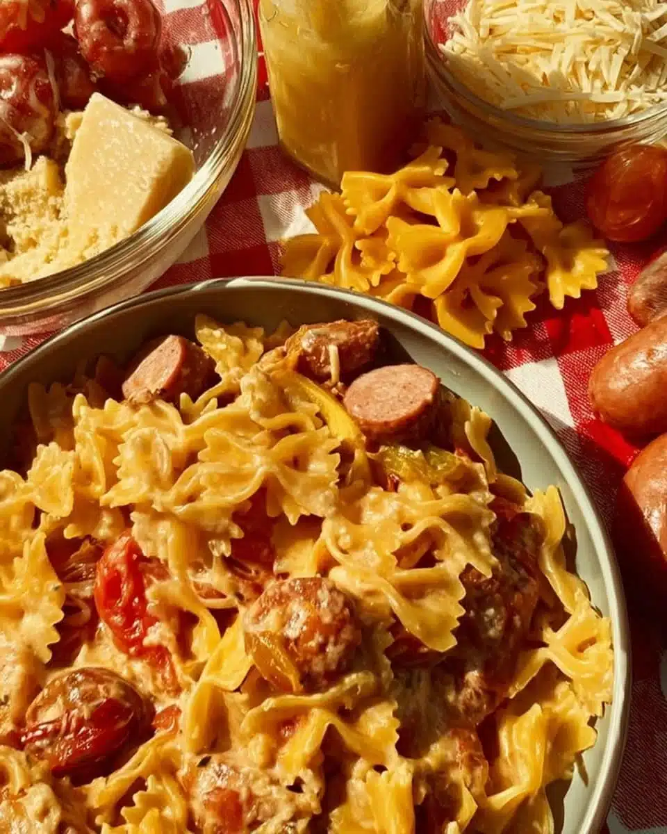 One Pot Creamy Cajun Sausage Pasta