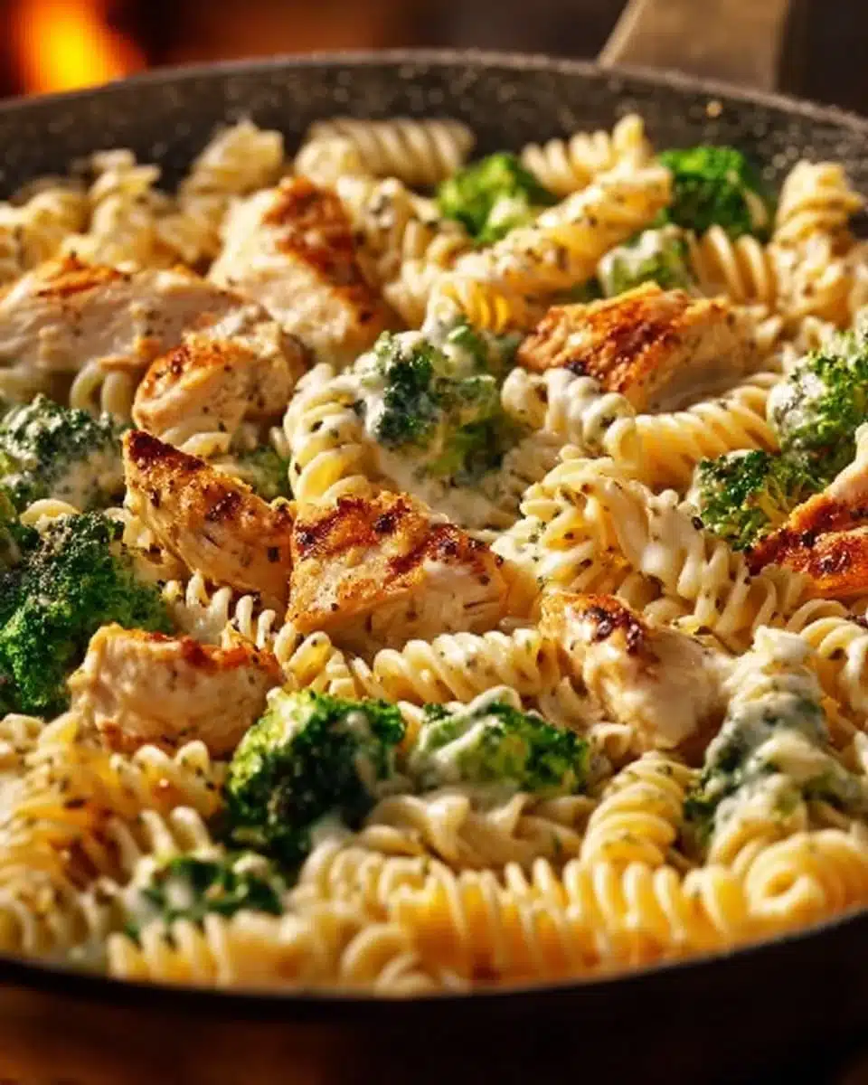 Creamy Rotisserie Chicken Broccoli Pasta