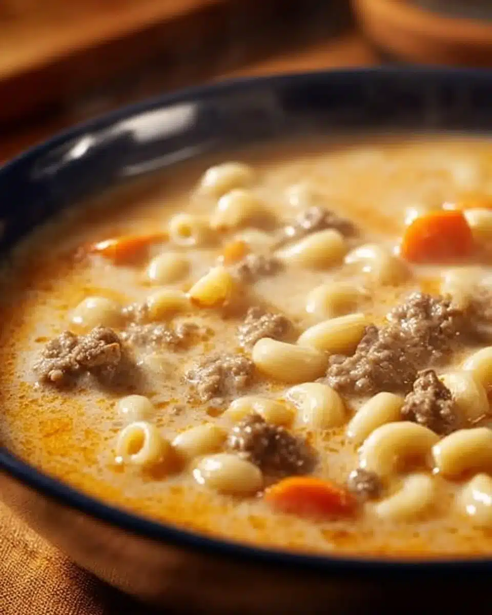 Cheeseburger Macaroni Soup: Creamy Comfort in Every Bowl