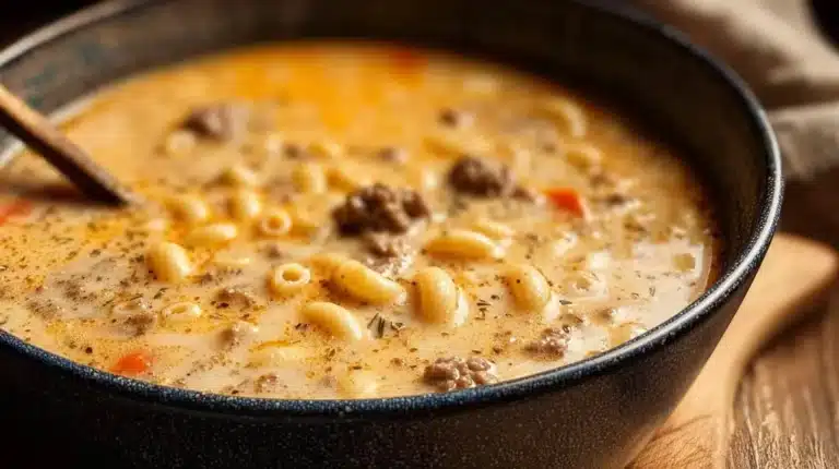 Cheeseburger Macaroni Soup: Creamy Comfort in Every Bowl