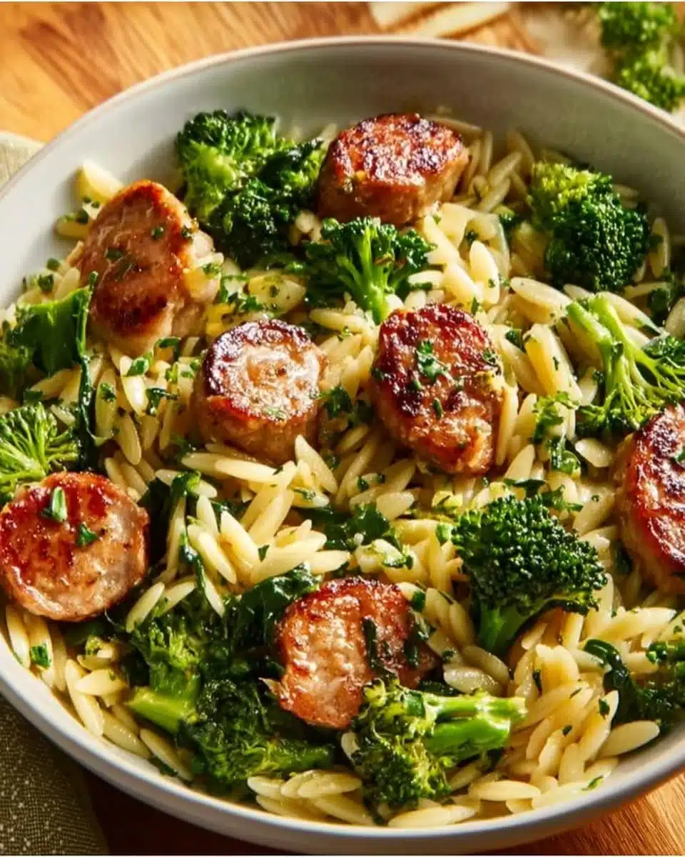 Chicken Sausage and Broccoli Orzo