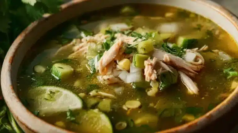 Green Chicken Pozole Soup