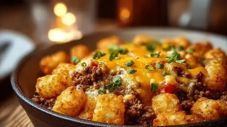 Tater Tot Casserole with Ground Beef
