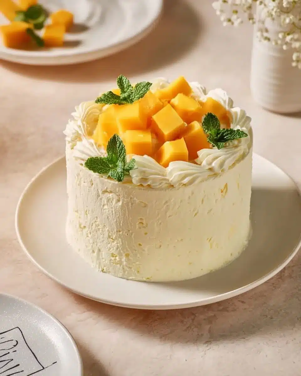 Asian Bakery-Style Mango Cake