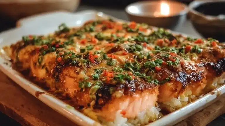 Spicy Salmon Sushi Bake Recipe