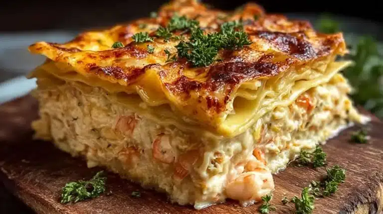 Seafood Lasagna with Shrimp and Crab
