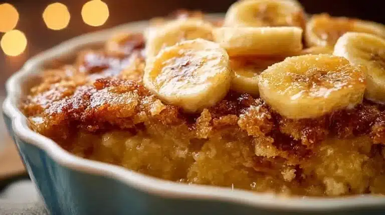 Southern Banana Cobbler Recipe with Pudding Mix & Cake Mix