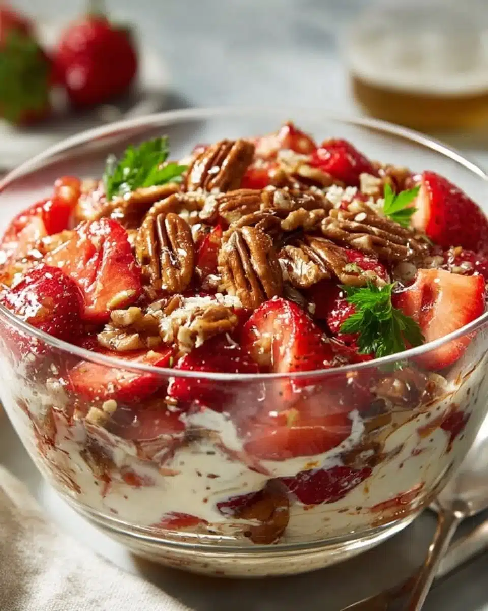 Delightful Strawberry Crack Salad Recipe with Pretzel Crunch