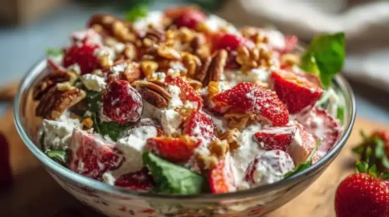 Delightful Strawberry Crack Salad Recipe with Pretzel Crunch