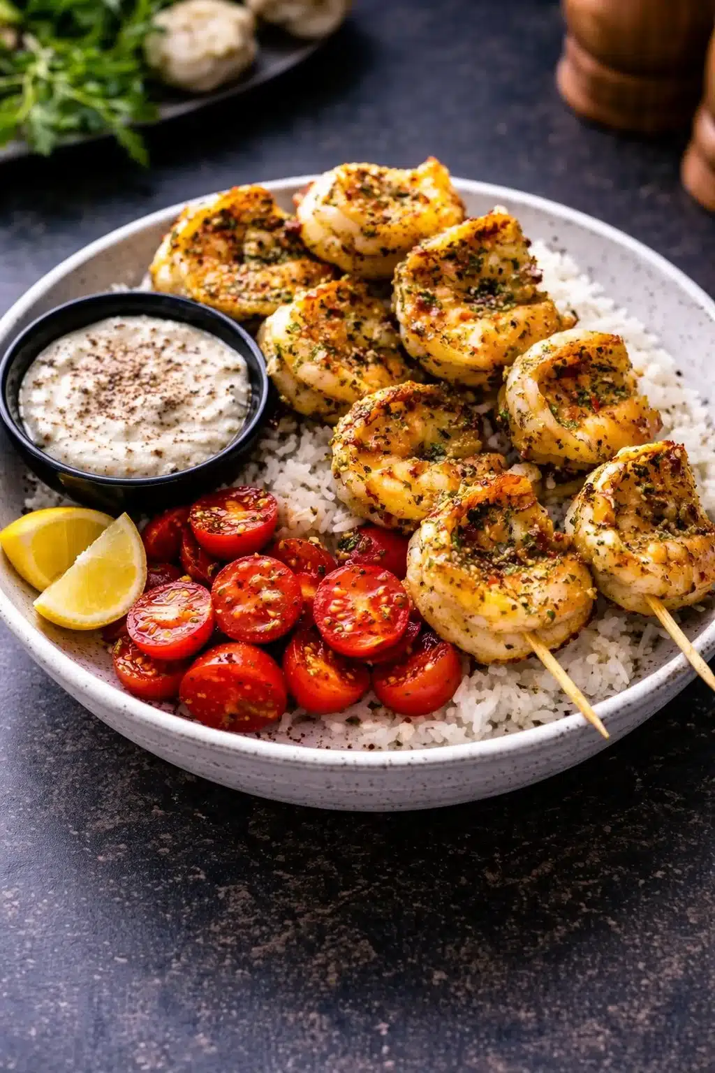 Chimichurri Shrimp with Tomatoes