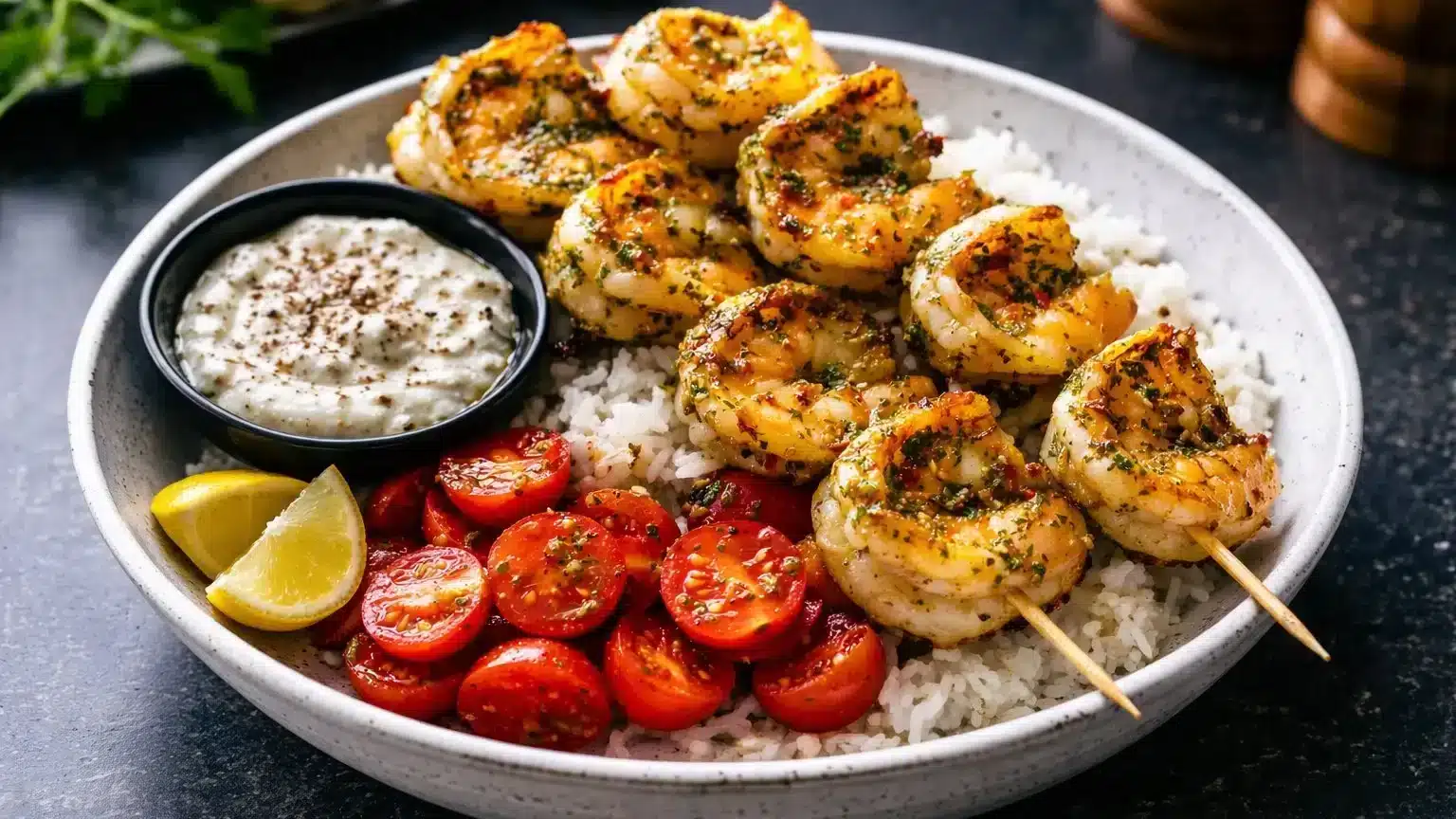Chimichurri Shrimp with Tomatoes