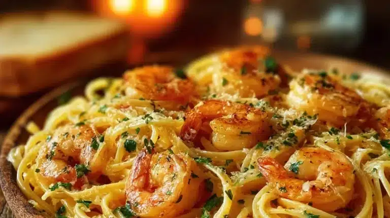 Creamy Garlic Shrimp Pasta