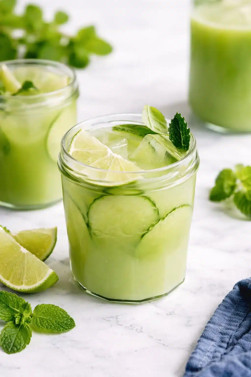 Cucumber Agua Fresca Refreshing Lime Cooler