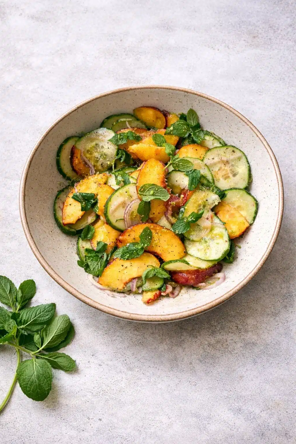 Peach and Cucumber Salad