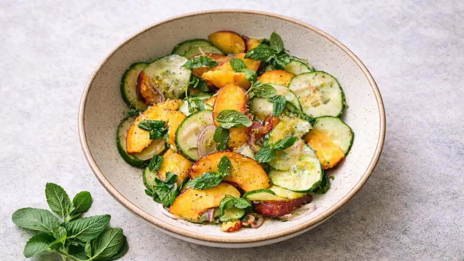 Peach and Cucumber Salad