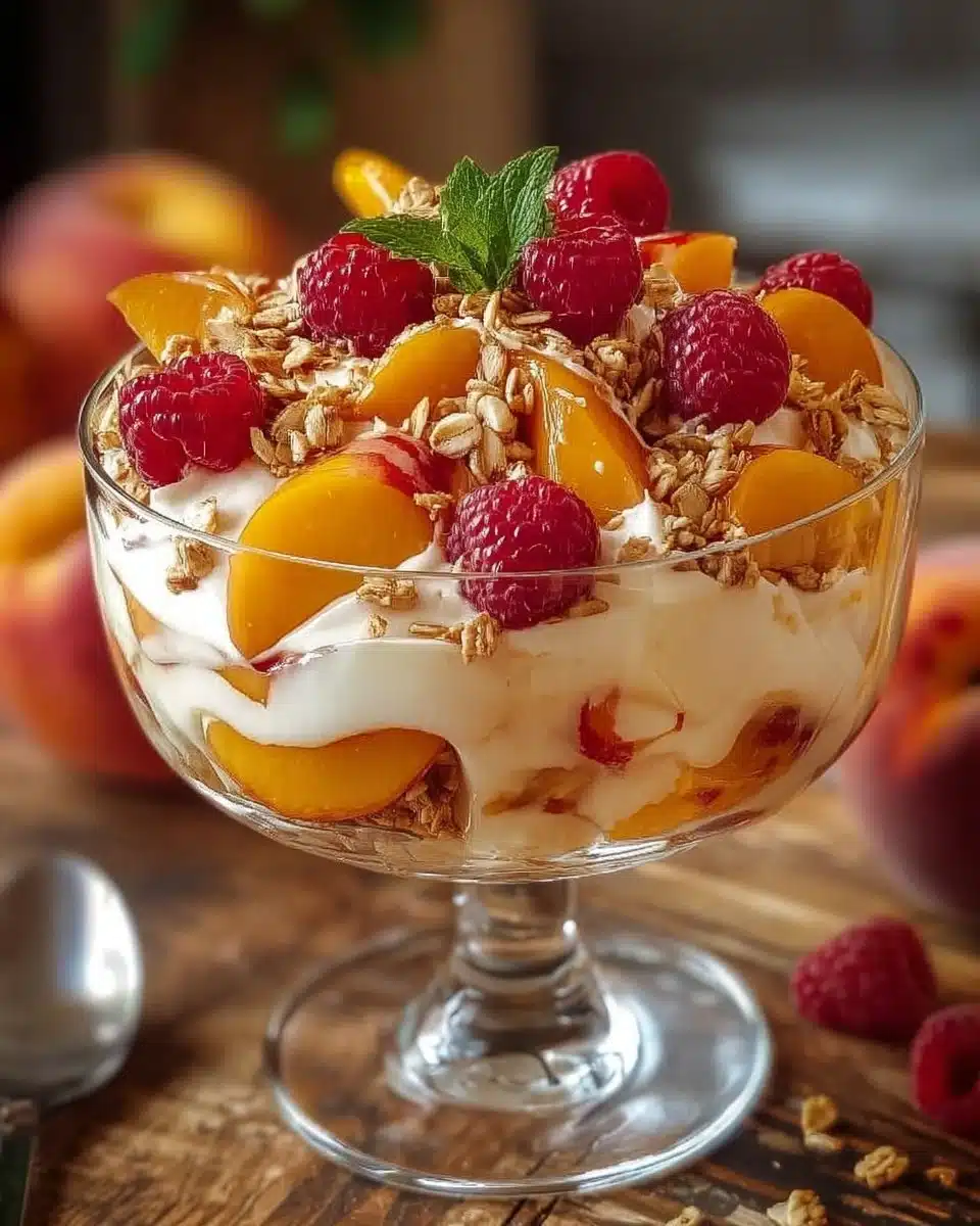 Peach Cobbler Cheesecake Fruit Salad Recipe