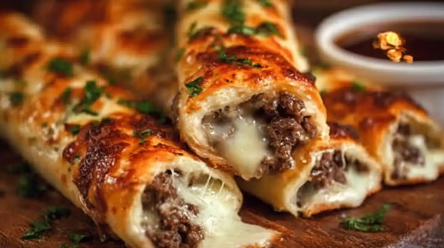 Philly Cheesesteak Stuffed Cheesy Breadsticks