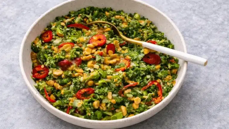 Roasted Peanut Kale Crunch Salad