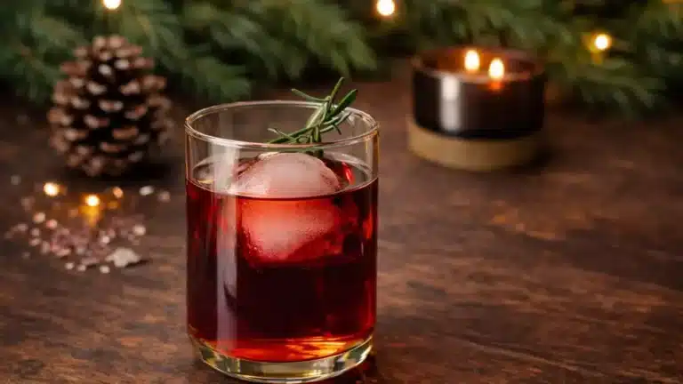 Rosemary Pom Spritzer AKA The Merry Mocktail
