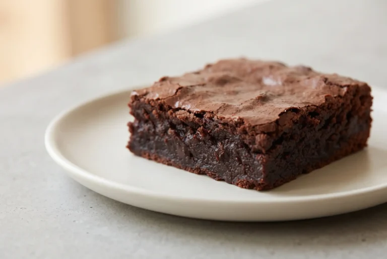 Espresso brownie square with a fudgy cocoa center and rich chocolate coffee flavor